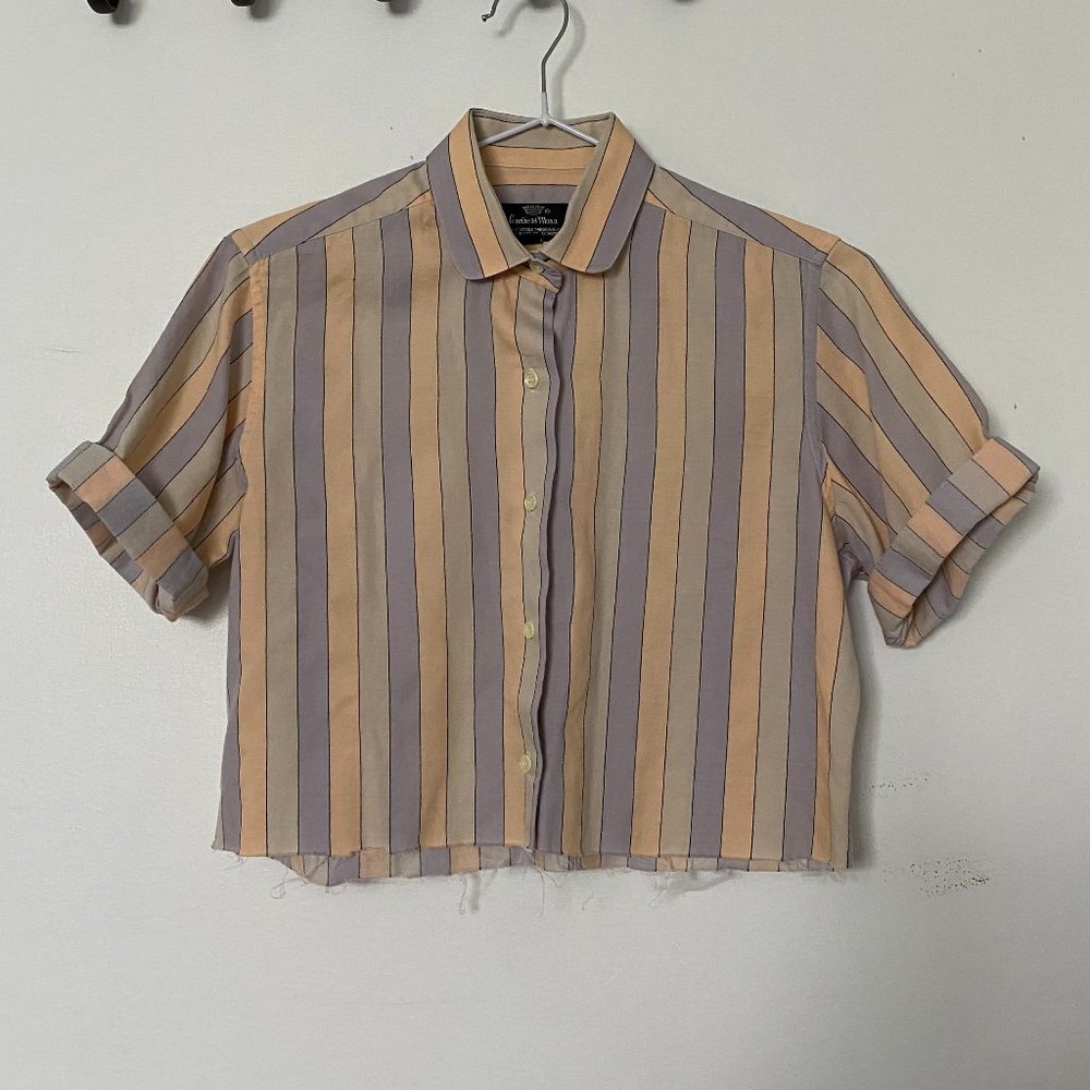 Vintage Cropped Button-up